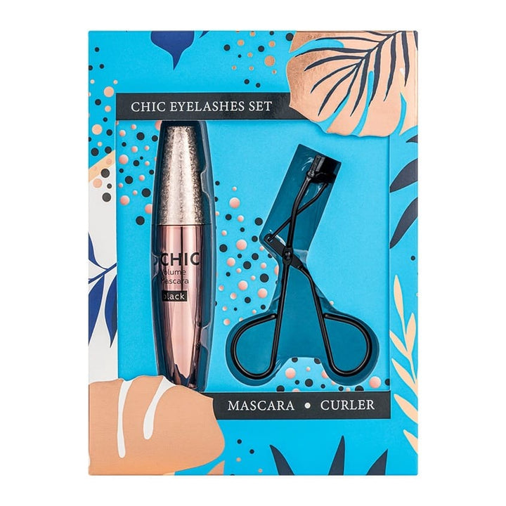 Gifts for her MAKE-UP SET (CHIC VOLUME MASCARA,10 ml  + Eyelashes Curler)