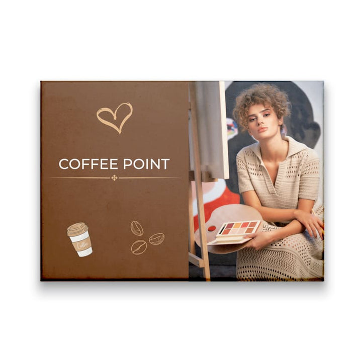 Gifts for her COFFEE POINT MAKEUP SET (2 mascaras, brow marker, 2 lip glosses, eyashadows palette 8 colors)