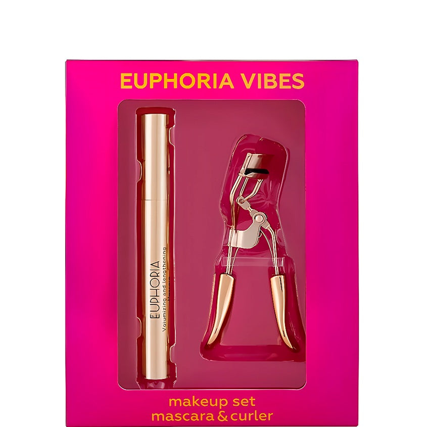 LETOILE Euphoria vibes MAKE-UP SET (EUPHORIA Volumizing and lengthening mascaral + Eyelashes Curler)