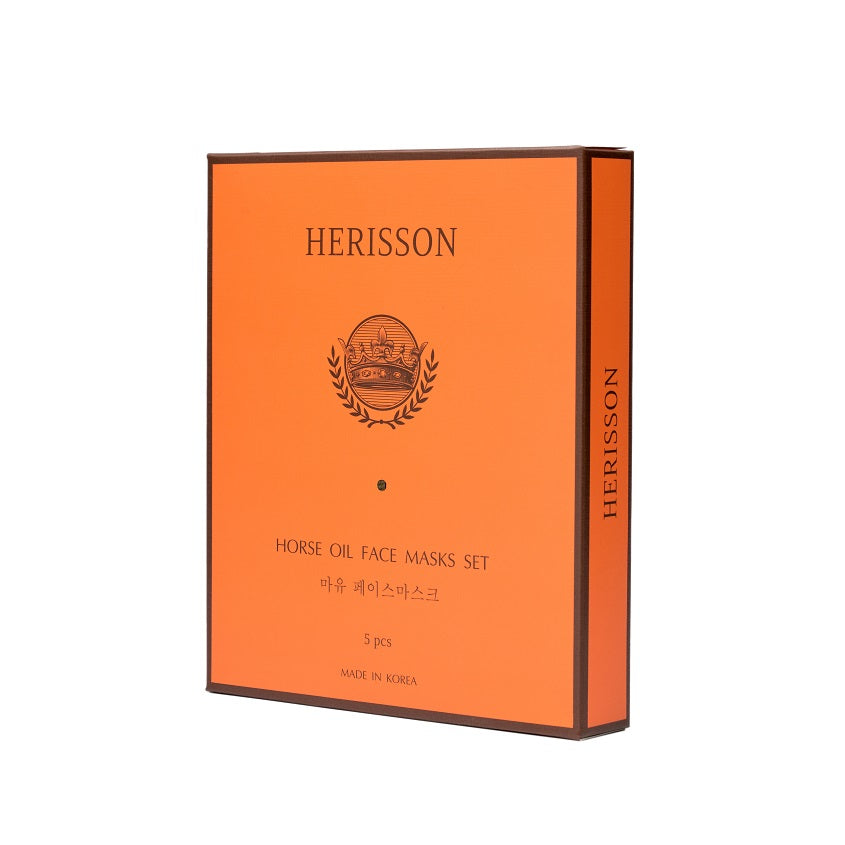 HERISSON SET OF HORSE BUTTER FACE SHEET MASKS, 5PCS * 25G