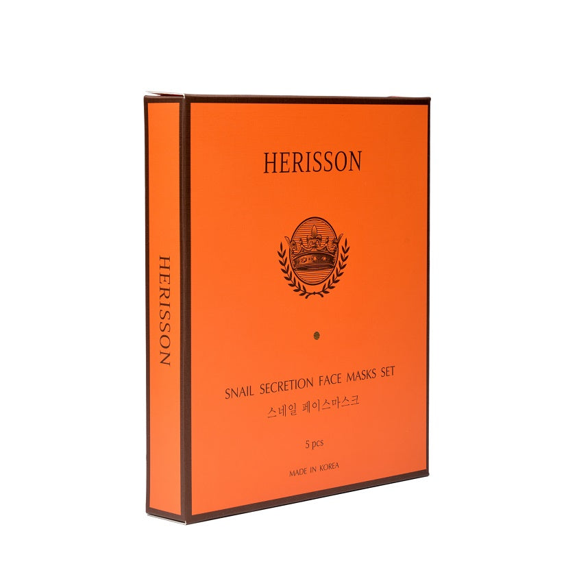 HERISSON SET OF SNAIL SECRETION FACE SHEET MASKS ANTI-WRINKLE,  5PCS * 25 – متجر إلكتروني