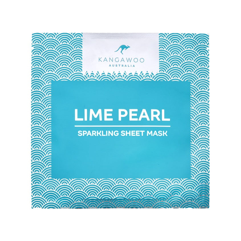 KANGAWOO SPARKLING SHEET FACE MASK LIME PEARL, 20 ML