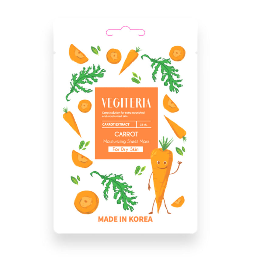 LETOILE SHEET FACE MASK CARROT FOR DRY SKIN, 23 ML