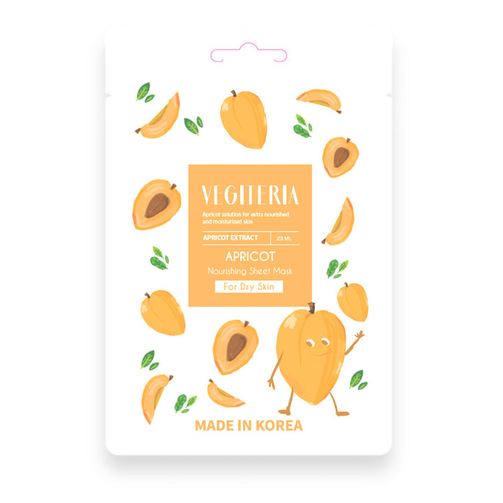 Facial skin care SHEET FACE MASK APRICOT FOR DRY SKIN, 23 ML
