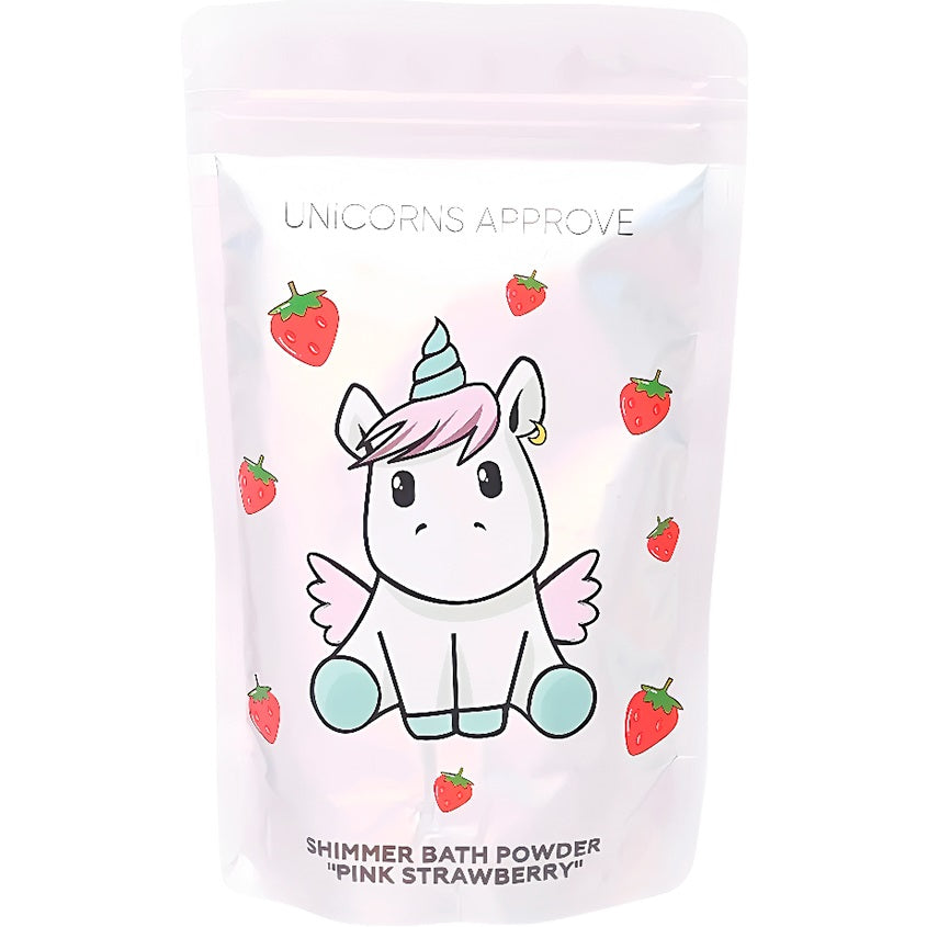UNICORNS APPROVE Shimmer bath powder PINK STRAWBERRY