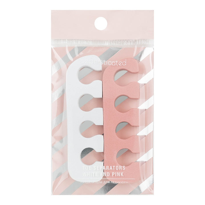 TOE SEPARATORS WHITE AND PINK 2 PCS
