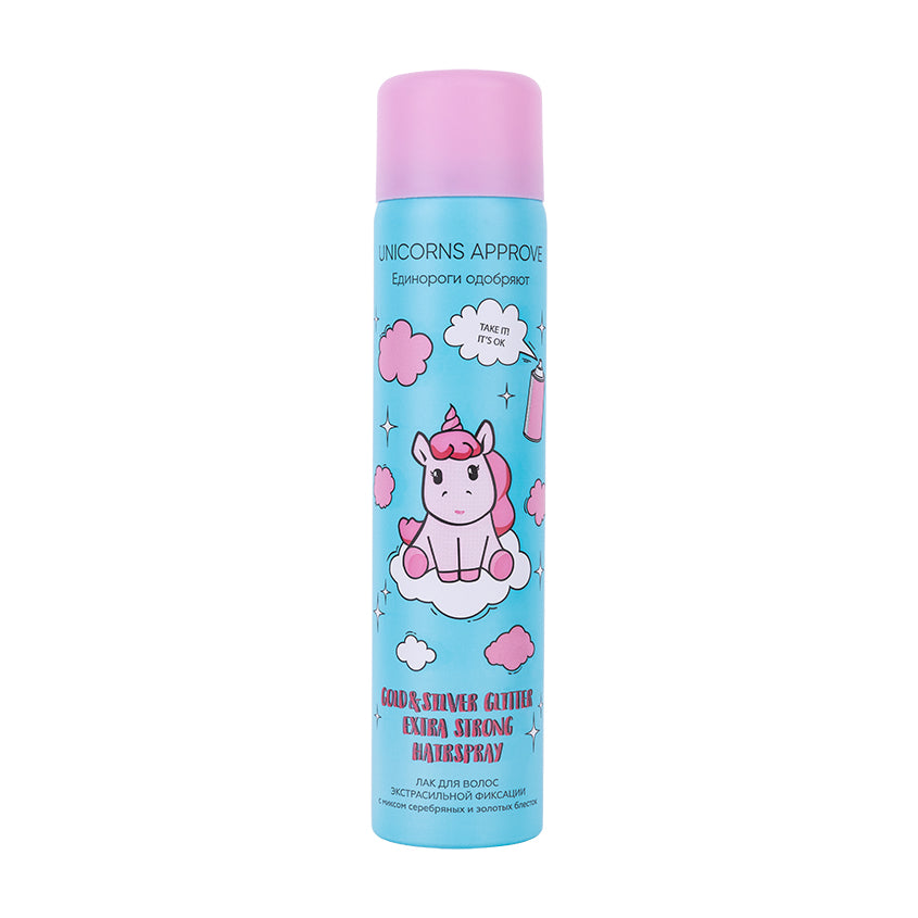 Gold&Silver glitter hairspray Unicorns Approve, 75 ml