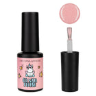 Gel nail polish 004, dusty pink base, gold shimmer, 6 ml