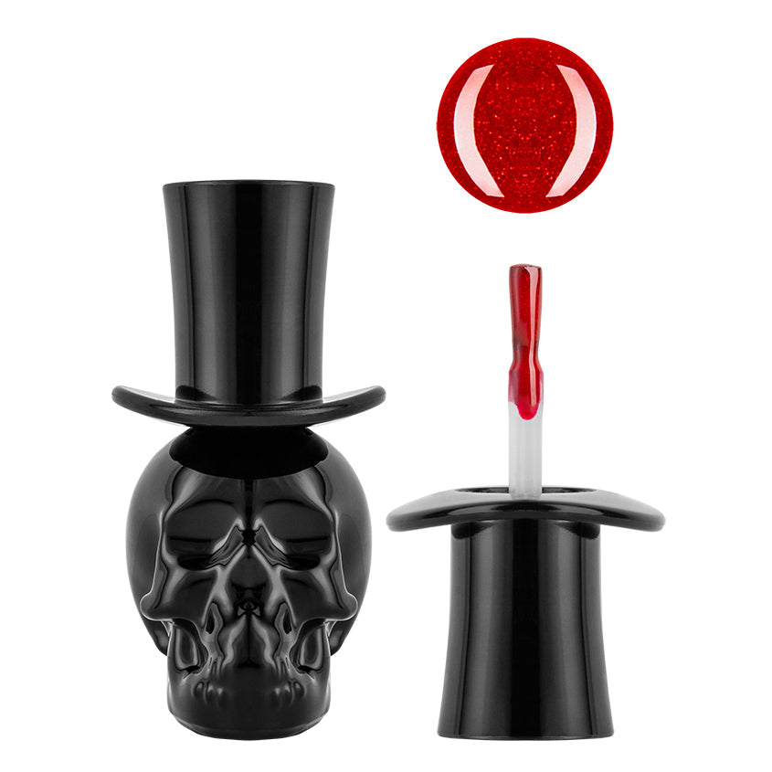 Gel nail polish 010, scarlet base, scarlet shimmer, 8 ml
