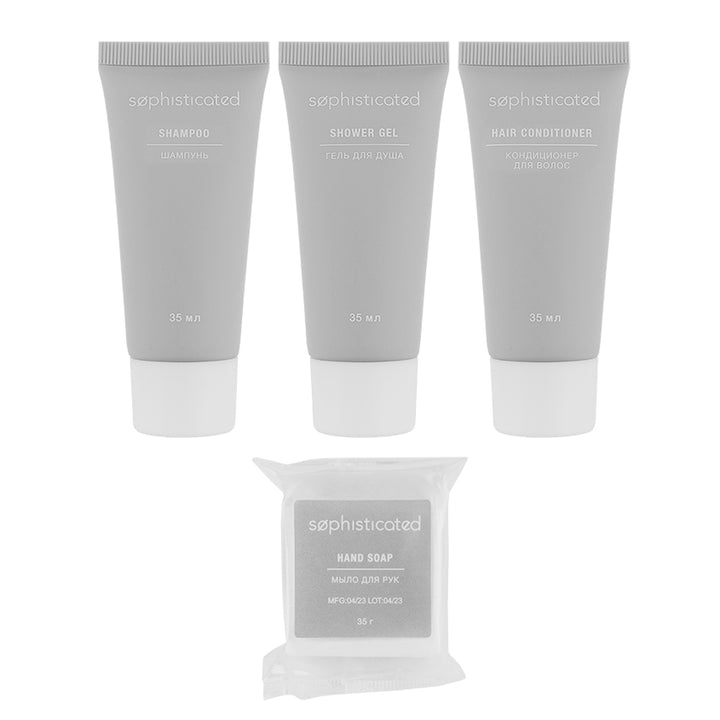 TRAVEL SET (shower gel 35ml, shampoo 35ml, conditioner 35ml, hand soap 35g)