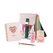 Set 48 Mea Backpack hologram pink (sh gel100+fluid100+pen+notebook)