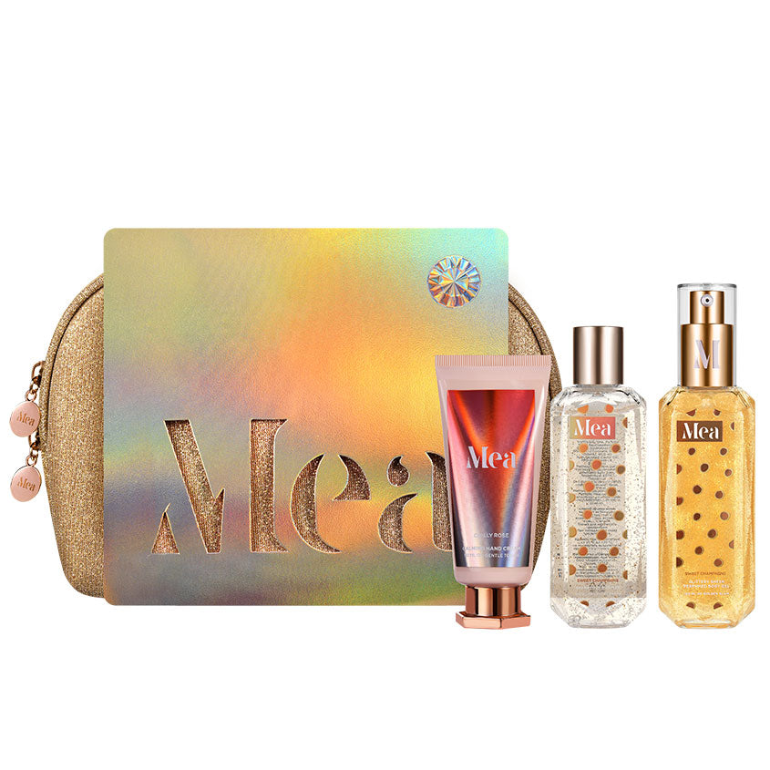 Set 56 Mea Cosmetic bag Sweet champagne(sh gel100ml, body milk100ml, hand cream50ml)