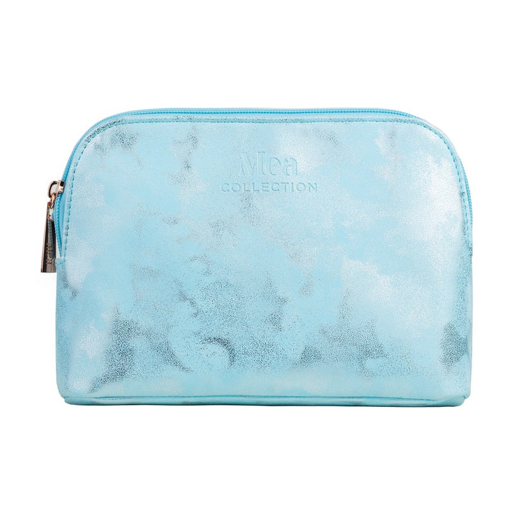 Cosmetic bag Mea velour blue, 8*24*19 cm