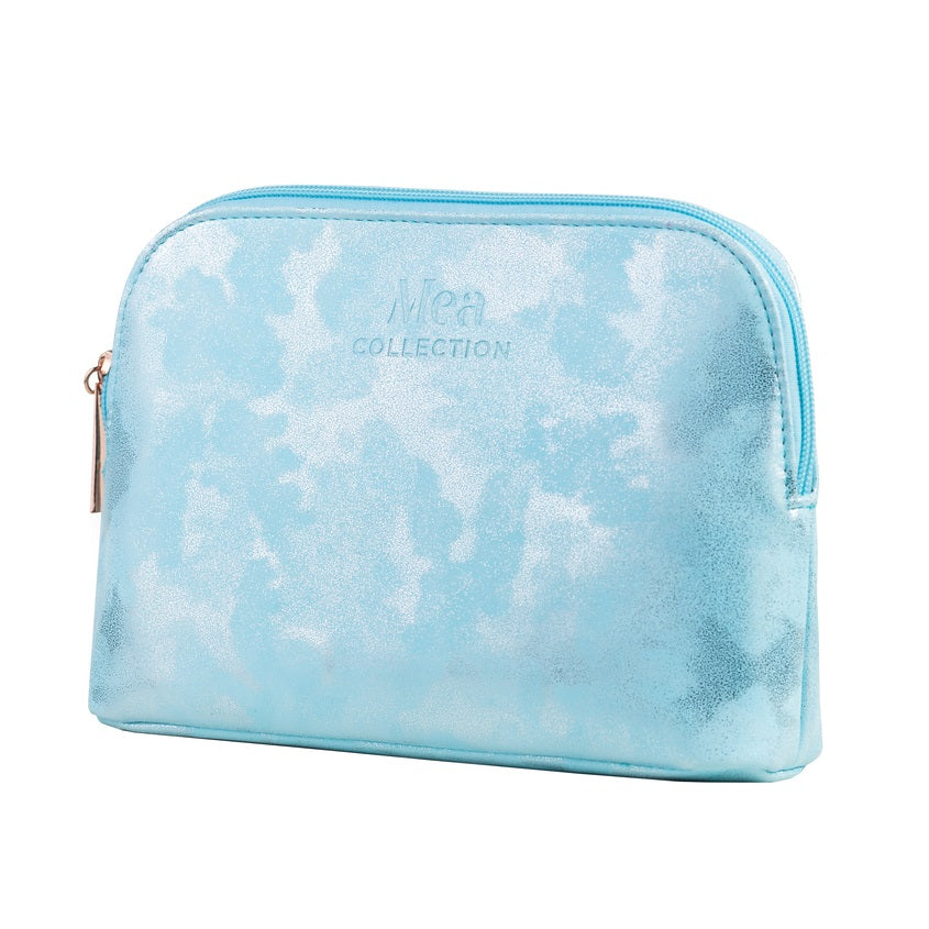 Cosmetic bag Mea velour blue, 8*24*19 cm