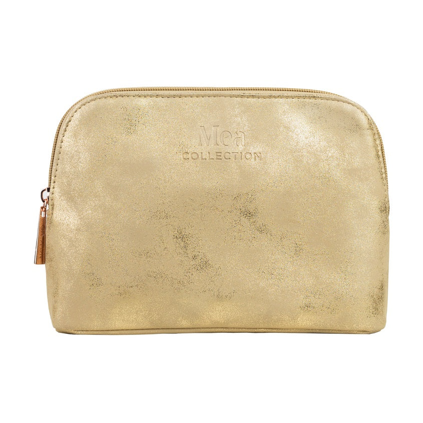 Cosmetic bag Mea velour gold, 8*24*19 cm