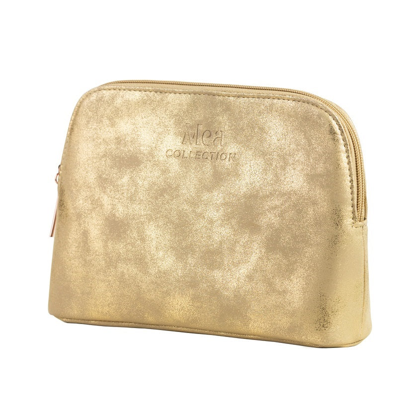 Cosmetic bag Mea velour gold, 8*24*19 cm