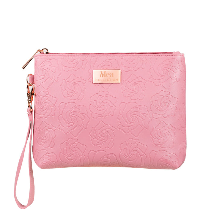 Cosmetic bag clutch Mea dark pink, 5*25*18 cm