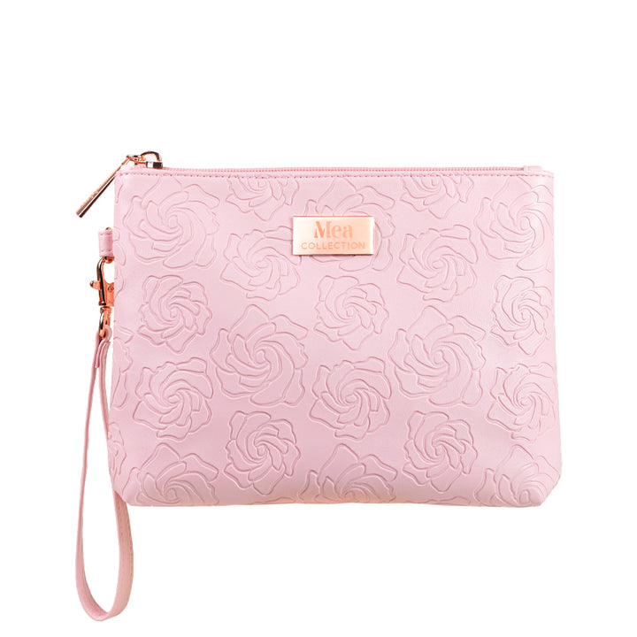 Cosmetic bag clutch Mea light pink, 5*25*18 cm
