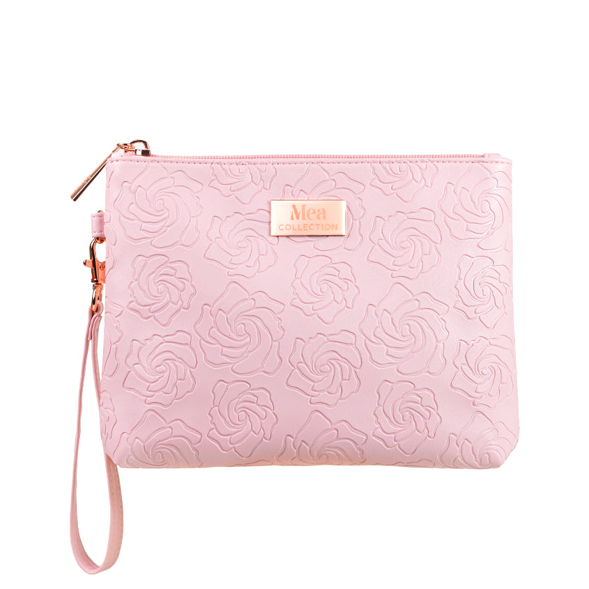Cosmetic bag clutch Mea light pink, 5*25*18 cm