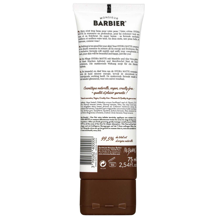 MONSIEUR BARBIER MATTIFYING MOISTURIZER HYDRA MATTE 75ML – متجر إلكتروني