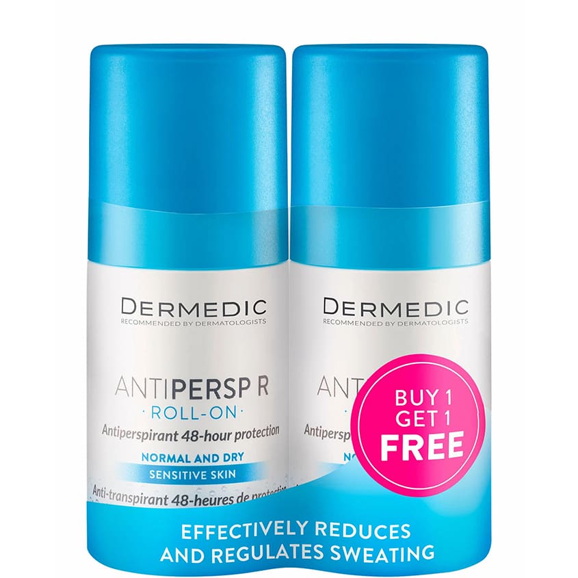 DERMEDIC ANTIPERSPS ROLL ON 60ML BOGOF