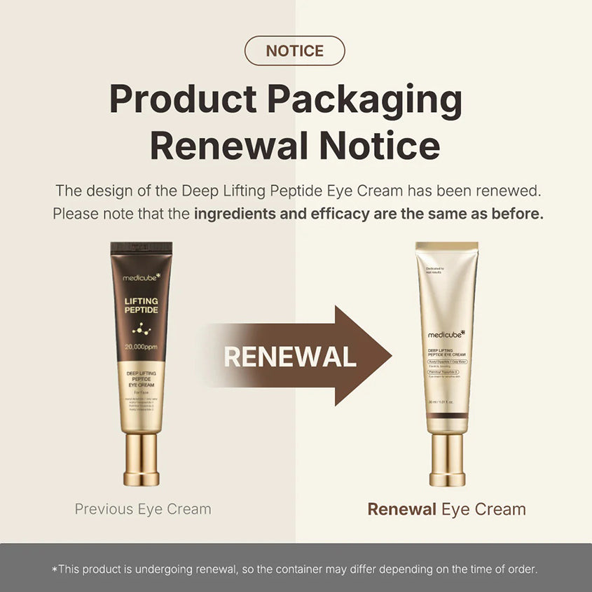 MEDICUBE DEEP LIFTING PEPTIDE EYE CREAM FOR FACE, 30 ML – شراء أونلاين