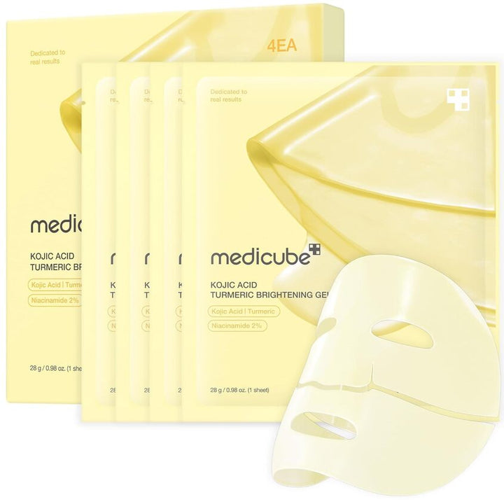 Korean products KOJIC ACID TURMERIC BRIGHTENING GEL MASK, 4 PCS