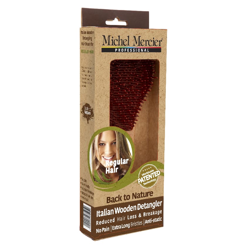 MICHEL MERCIER WOODEN BRUSH FOR REGULAR HAIR – متجر إلكتروني