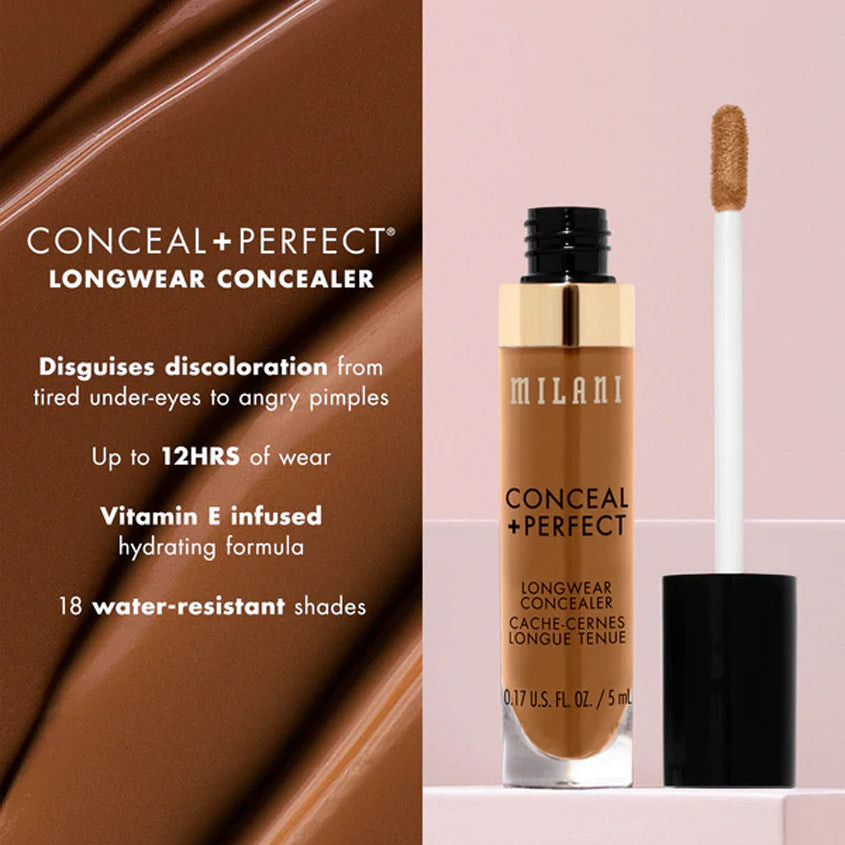 MILANI CONCEAL + PERFECT LONGWEAR CONCEALER 140 PURE BEIGE – صورة 5