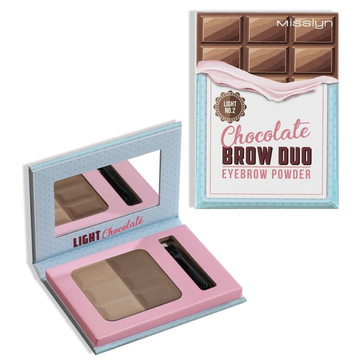 CHOCOLATE BROW DUO EYEBROW POWDER 2 LIGHT CHOCOLATE 5G