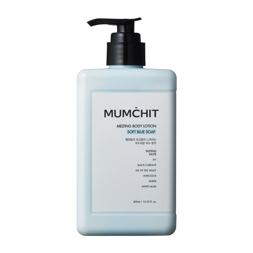 MUMCHIT Melting Body Lotion Soft Blue Soap 400ml