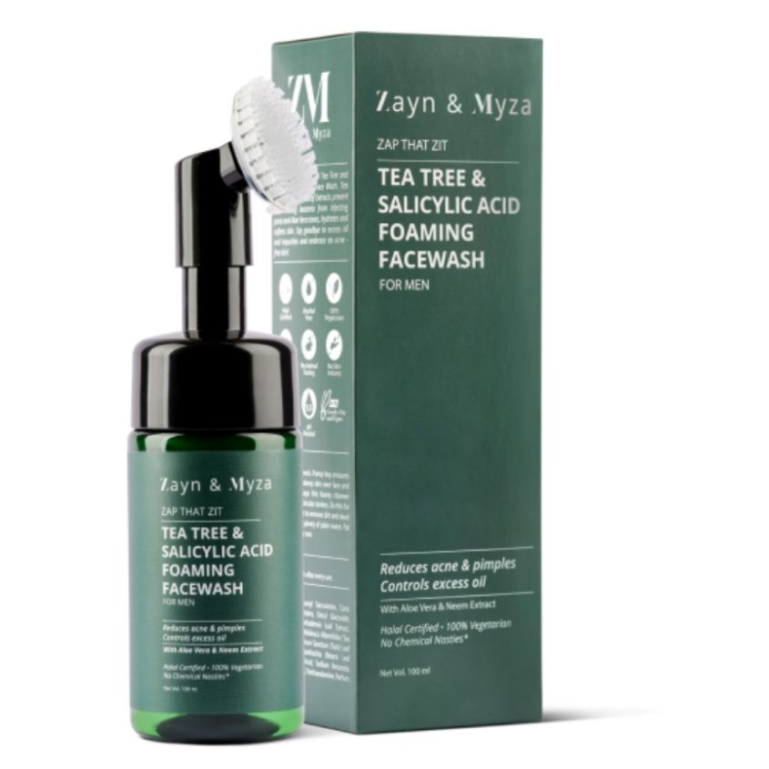 ZAYN & MYZA FOAMING FACE WASH 100 ML MEN TEA TREE & SALYICYLIC ACID