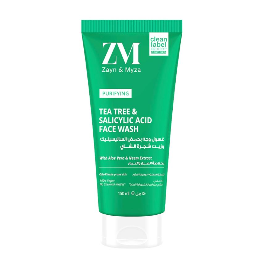 ZAYN & MYZA TUBE FACE WASH 150 ML CHARCOAL ENRICHED WITH NIACINAMIDE & ALOE VERA EXTRACT