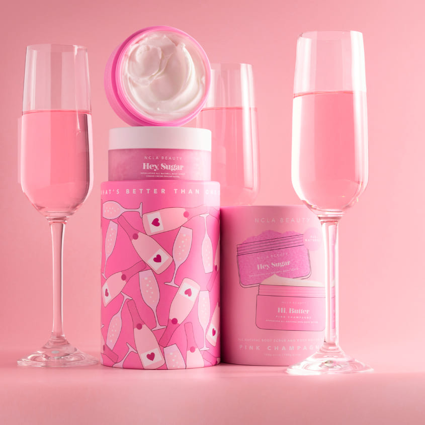 NCLA BEAUTY PINK CHAMPAGNE BODY CARE SET 2 X 100ML – شراء أونلاين