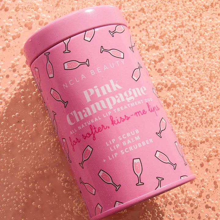 Pink Champagne Lip Care Set And Lip Scrubber