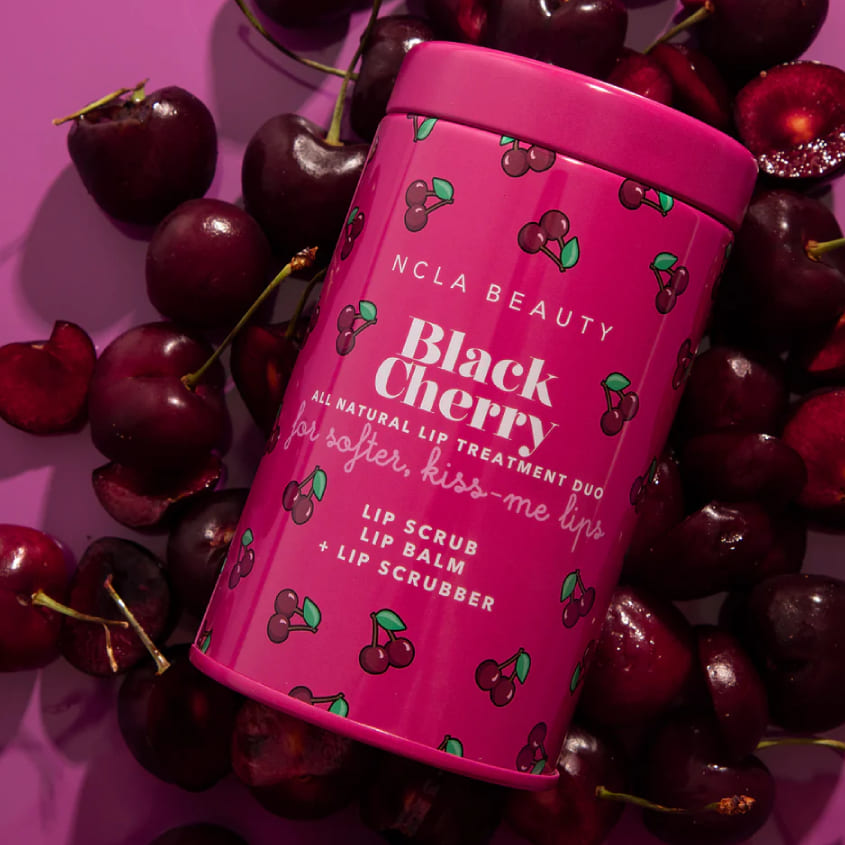 Black Cherry Lip Care Set And Lip Scrubber