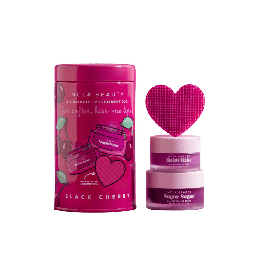 Black Cherry Lip Care Set And Lip Scrubber