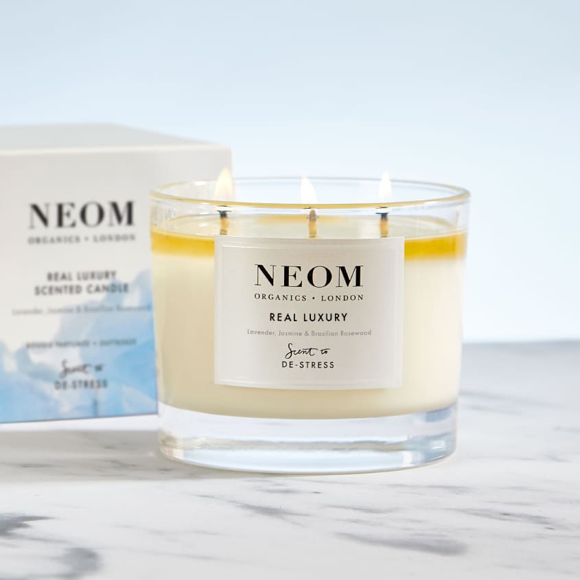 Scented Candle 3 Wicks Real Luxury Scent To De-Stress