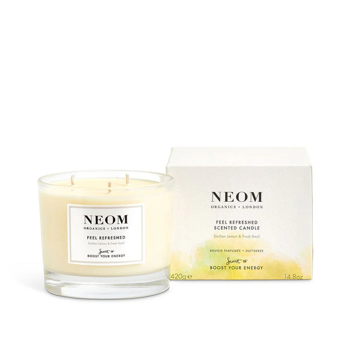 Scented Candle 3 Wicks Feel Refreshed Scent To Boost Your Energy