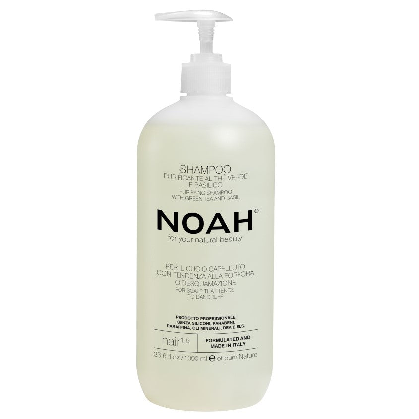 NOAH FOR YOUR NATURAL BEAUTY PURIFYING SHAMPOO WITH GREEN TEA AND BASIL 1000 ML