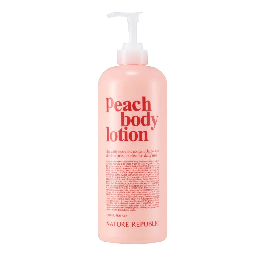 NATURE REPUBLIC Daily Fresh Peach Body Lotion, 1000 ml