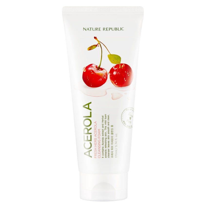 NATURE REPUBLIC Fresh Herb Acerola Cleansing Foam, 170 ml