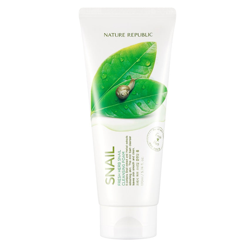 NATURE REPUBLIC Fresh Herb Snail Cleansing Foam, 170 ml