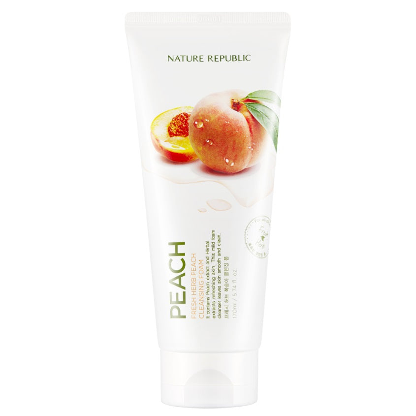 NATURE REPUBLIC Fresh Herb Peach Cleansing Foam, 170 ml