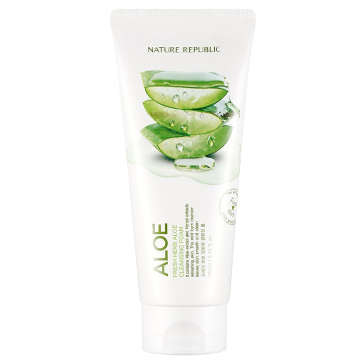 Cleansing mousses Fresh Herb Aloe Cleansing Foam, 170 ml