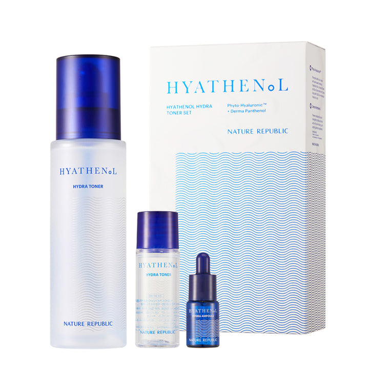 Facial skin care Set: Hyathenol Hydra Toner (150 ml), Hyathenol Hydra Toner (20 ml), Hyathenol Hydra Ampoule (5 ml)