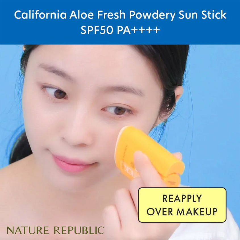 NATURE REPUBLIC CALIFORNIA ALOE FRESH POWDERY SUN STICK SPF50+ 24G – buy online