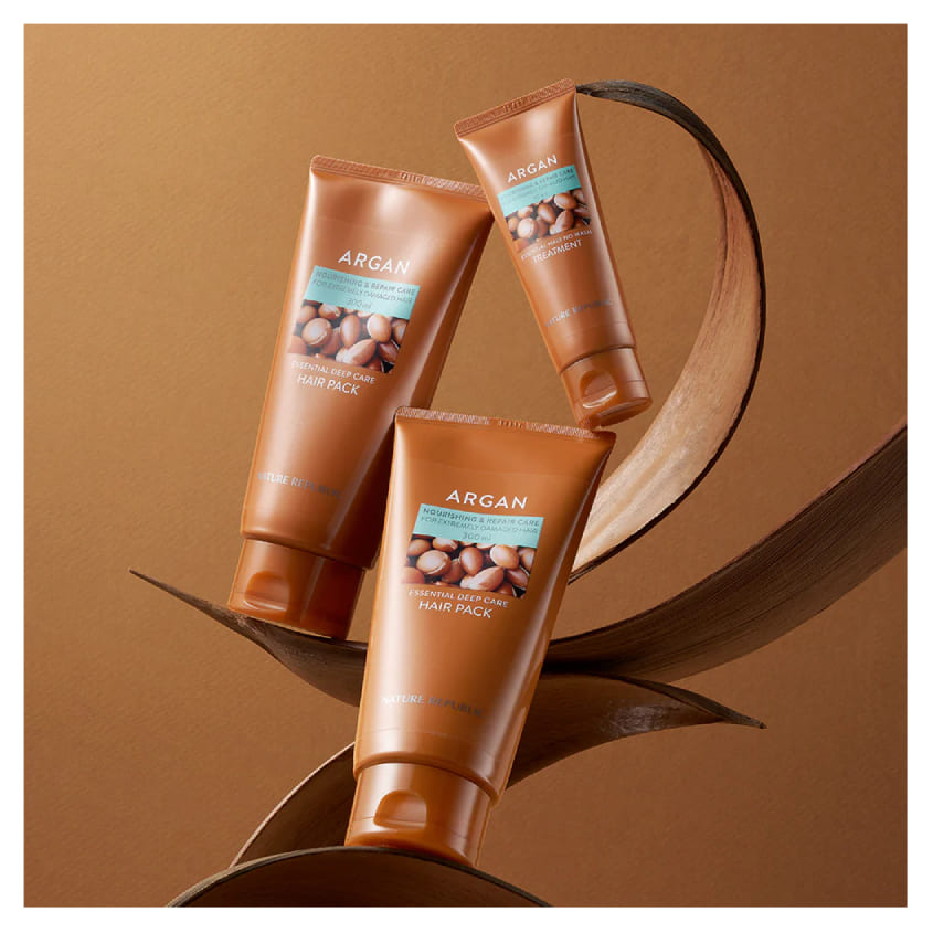 NATURE REPUBLIC ARGAN ESSENTIAL DEEP CARE HAIR PACK DOUBLE SET – متجر إلكتروني