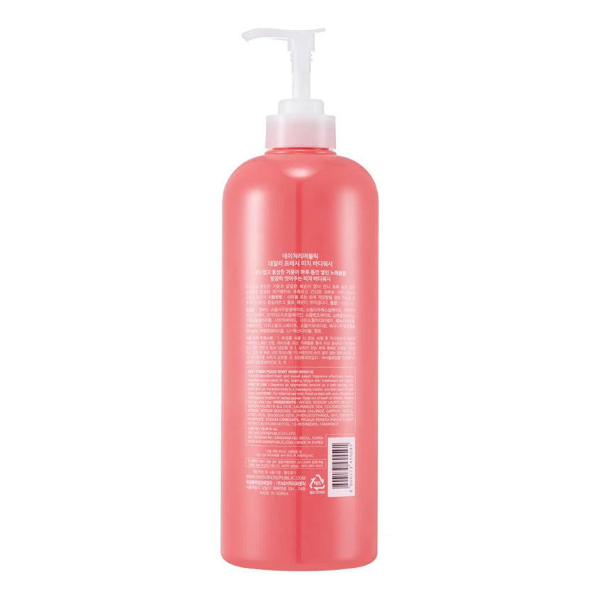 NATURE REPUBLIC DAILY FRESH PEACH BODY WASH 1000ML – buy online