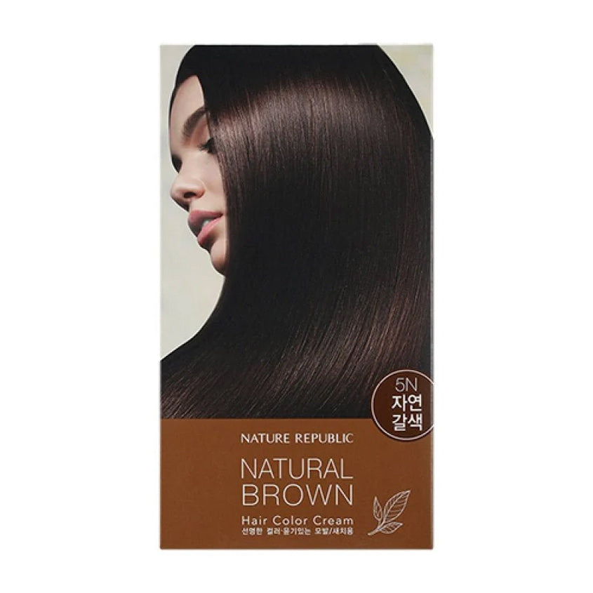 NATURE REPUBLIC HAIR&NATURE HAIR COLOR CREAM 5N NATURAL BROWN 120G